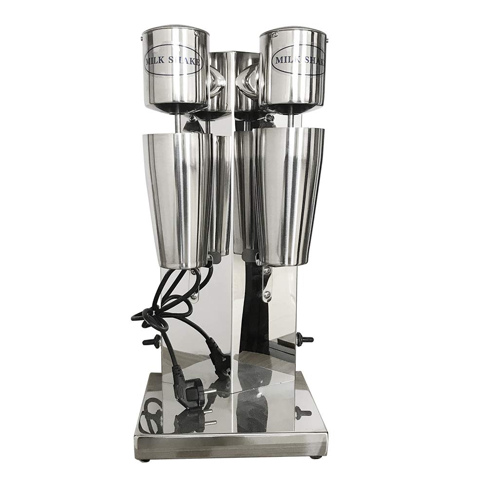Stainless Steel Double Head Drink Mixer 110V - Commercial Milkshake & Smoothie Blender for Restaurants, Bars & Cafes