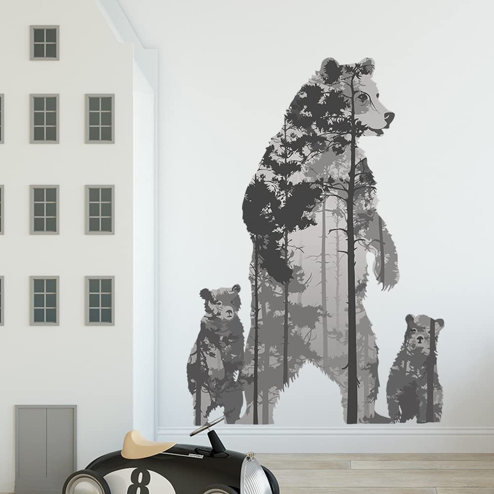 Polar Bear Wall Stickers Decals - Removable Vinyl Wall Art for Room, Living Room, Kitchen, Bedroom & Home Decor | Perfect for Nursery, Kids Room & Office Decoration