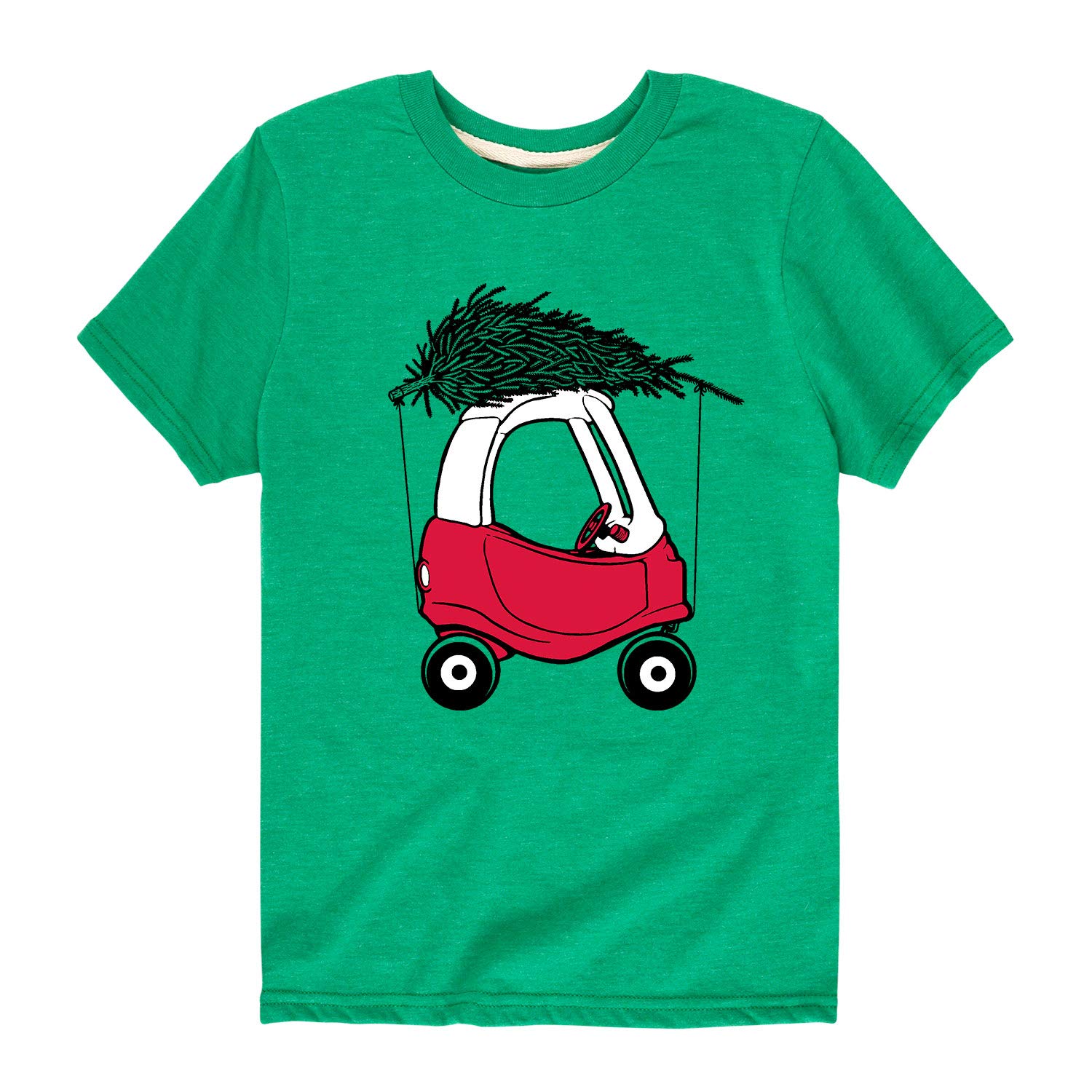 Toddler Short Sleeve T-Shirt with Toy Car and Tree Print - Cute Casual Outfit for Playtime & Preschool