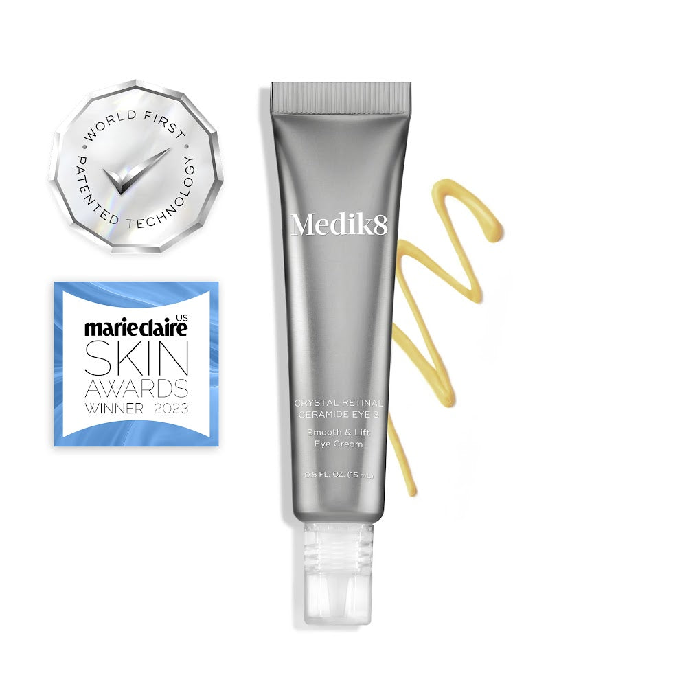 Crystal Retinal® Ceramide Eye Cream - Anti-Aging Eye Treatment for Dark Circles, Wrinkles & Puffiness - Hydrating & Firming Under Eye Cream for Women & Men - Perfect for Night & Day Skincare Routine