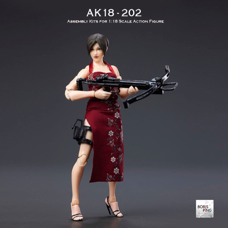 Boris Ping Toys AK18 Series 1/18 Scale Agent Wang & Avina Action Figure - Wave 2 Collectible Model for Display, Photography, and Role-Playing Scenes