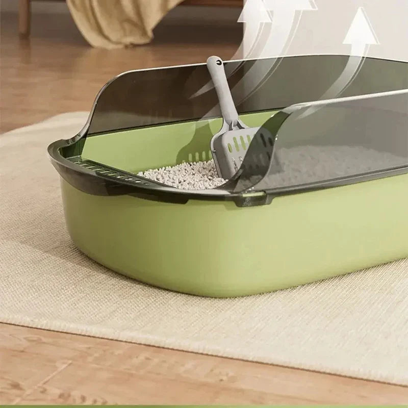 Semi-Enclosed Cat Litter Box with Odor Control - Private Cat Bathroom for Indoor Cats - Perfect for Small Spaces & Apartments