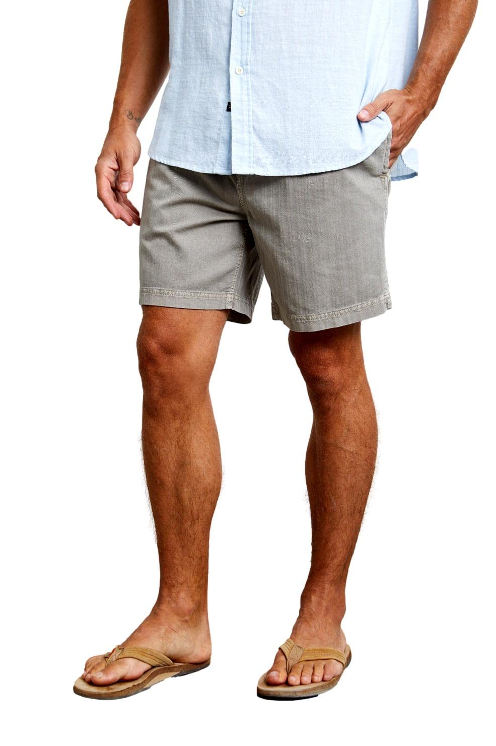 Men's Rails Cruz Shorts - Washed Grey 2XL | Comfortable Casual Shorts for Summer, Beach, and Outdoor Activities