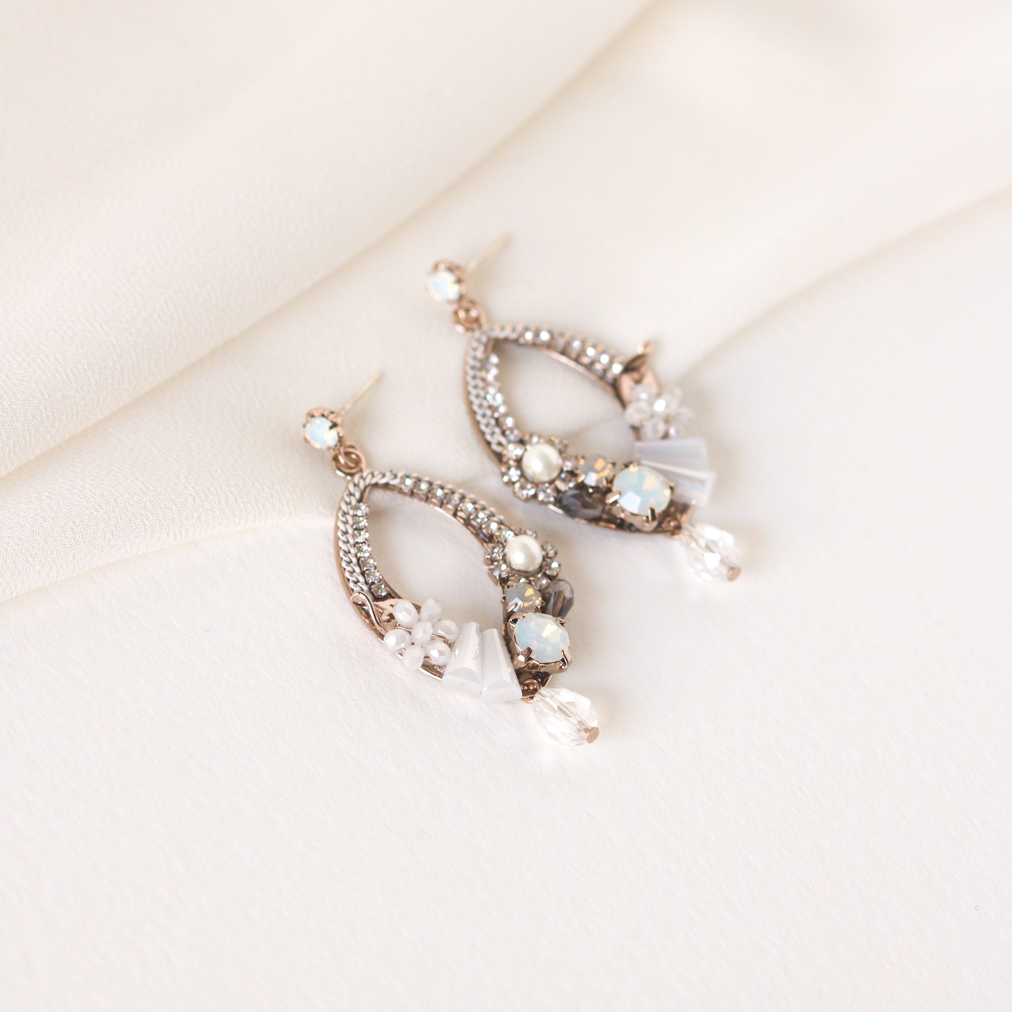 Flora Deco Drop Earrings - Elegant Floral Dangle Earrings for Women | Perfect for Weddings, Parties & Special Occasions