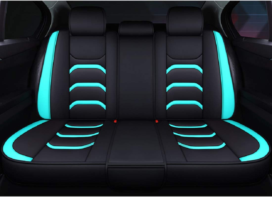 Premium Faux Leather Car Seat Covers - Universal Fit for Cars, SUVs & Trucks | Black-Green Auto Interior Accessories | Durable & Stylish Protection for Daily Commute & Road Trips
