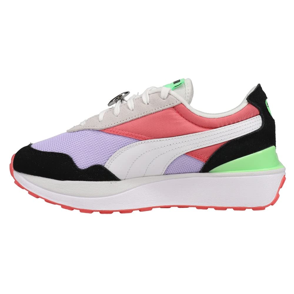 PUMA Women's Cruise Rider Lace Up Sneakers - Casual Walking Shoes for Women in Purple & White | Perfect for Gym, Running, Workout & Everyday Wear