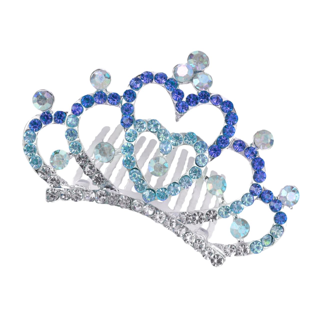 POPETPOP 2-Piece Kids Crystal Tiara Set - Princess Crown Headband for Girls Birthday Party, Wedding, Pageant & Dress Up - Sparkling Hair Accessories for Little Girls (Pink & Silver) | Perfect for Birthday Parties, Weddings, Princess-Themed Events & Photo Shoots