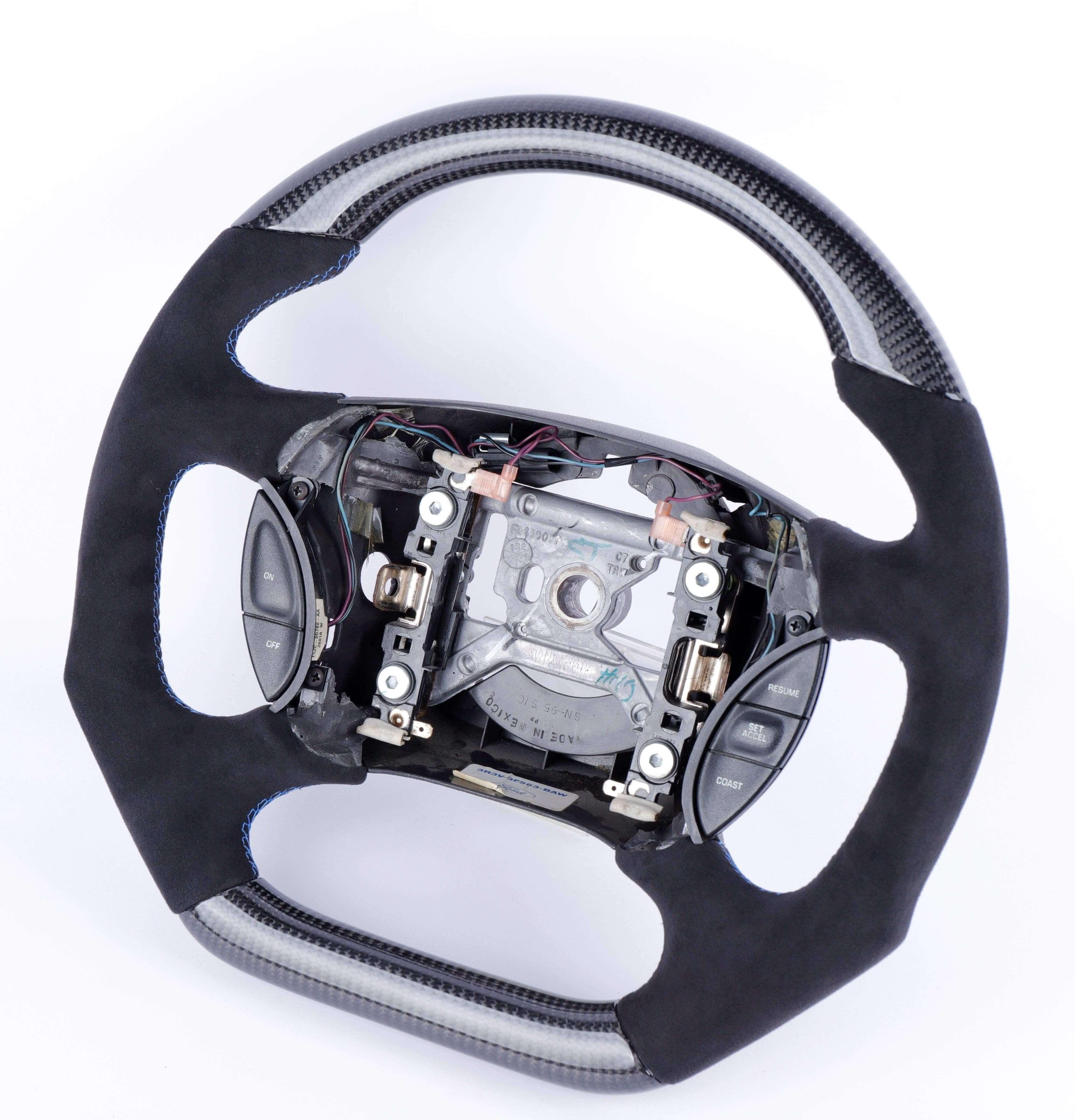 1994-2004 Ford Mustang Custom Carbon Fiber Steering Wheel - Lightweight Racing Style for Enhanced Grip & Performance (Perfect for Track Days & Street Cruising)