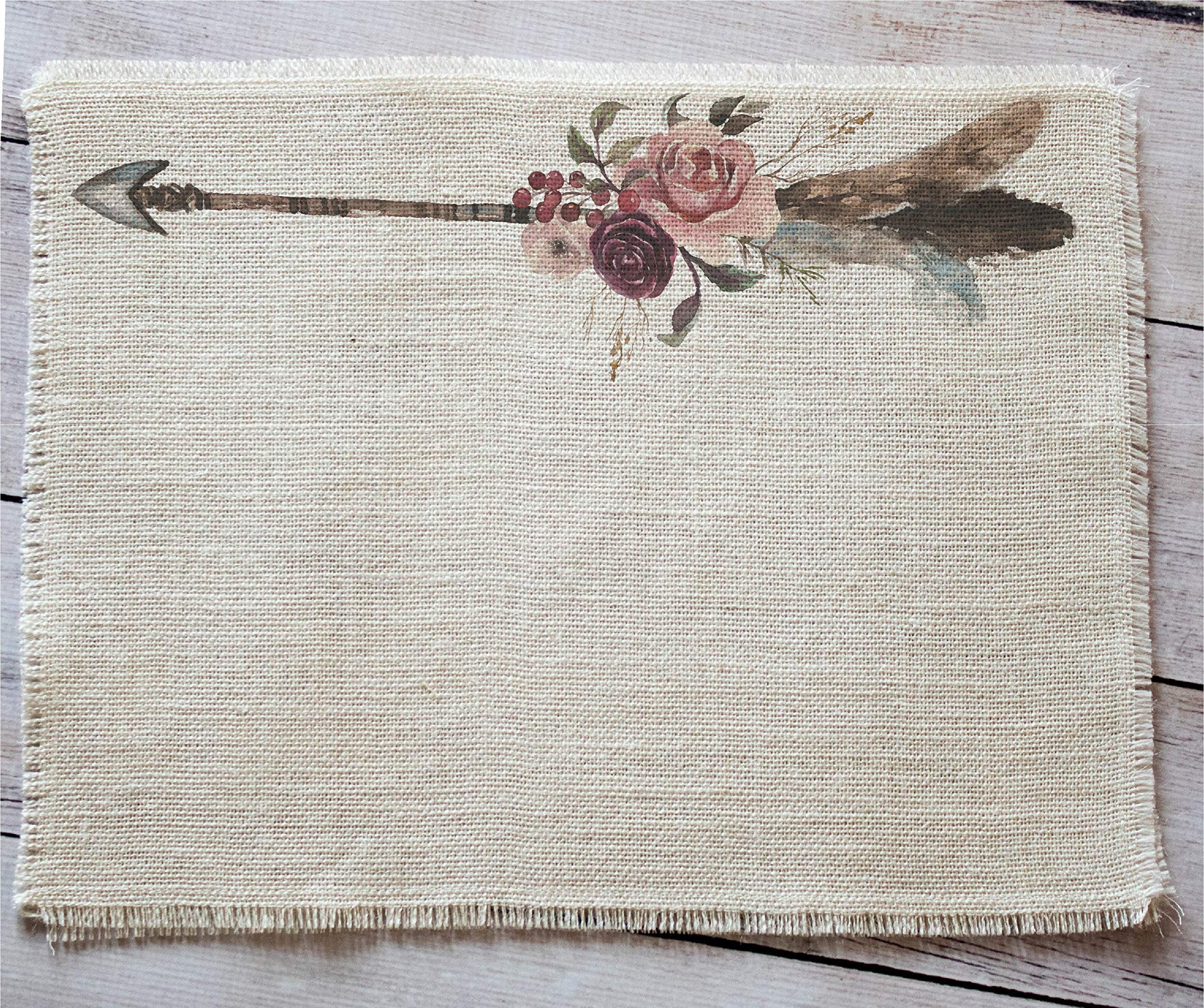 Boho Arrow Placemats Set of 2 - Handwoven Cotton Table Mats for Dining, Kitchen, or Boho Home Decor - Perfect for Farmhouse, Rustic, or Bohemian Style Tables