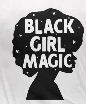 Old Glory Black History Month Black Girl Magic Afro Juniors T-Shirt - Celebrate Black Excellence with Stylish Afro-Inspired Apparel for Women & Teens