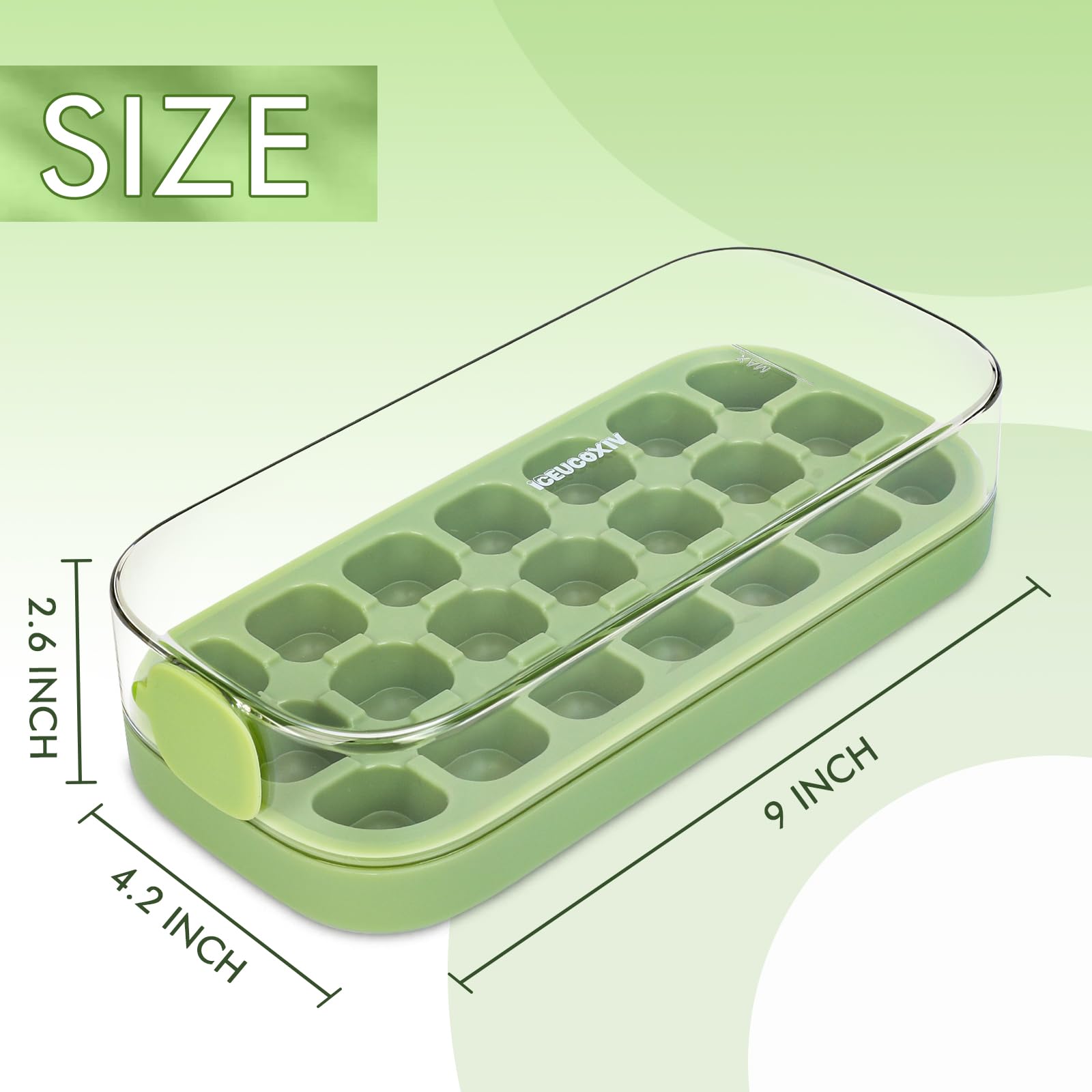 Silicone Ice Cube Tray Set - 21 Pieces Easy Release Ice Molds for Freezer - Perfect for Cocktails, Tea, Coffee, Whiskey & Beverages - BPA-Free Flexible Ice Cube Maker for Home & Party Use