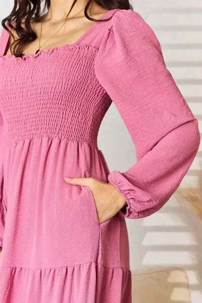 Culture Code Full Size Ruffle Trim Smocked Tiered Dress for Girls - Elegant Party, Wedding & Special Occasion Outfit
