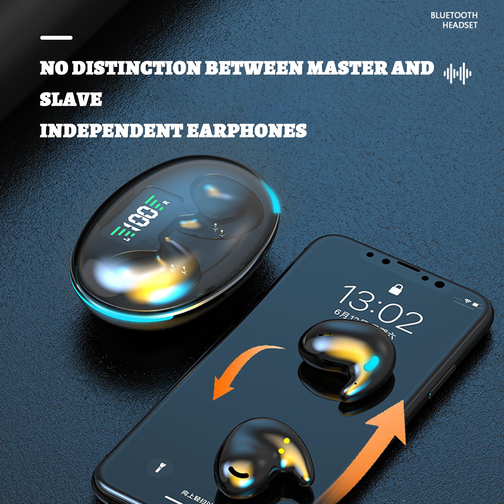 Bone Conduction Sleep Bluetooth Headset with Noise Cancelling - Wireless 5.3 Earbuds for Sleeping, IPX5 Waterproof & Invisible In-Ear Design (White) - Perfect for Side Sleepers, Travel & Relaxation