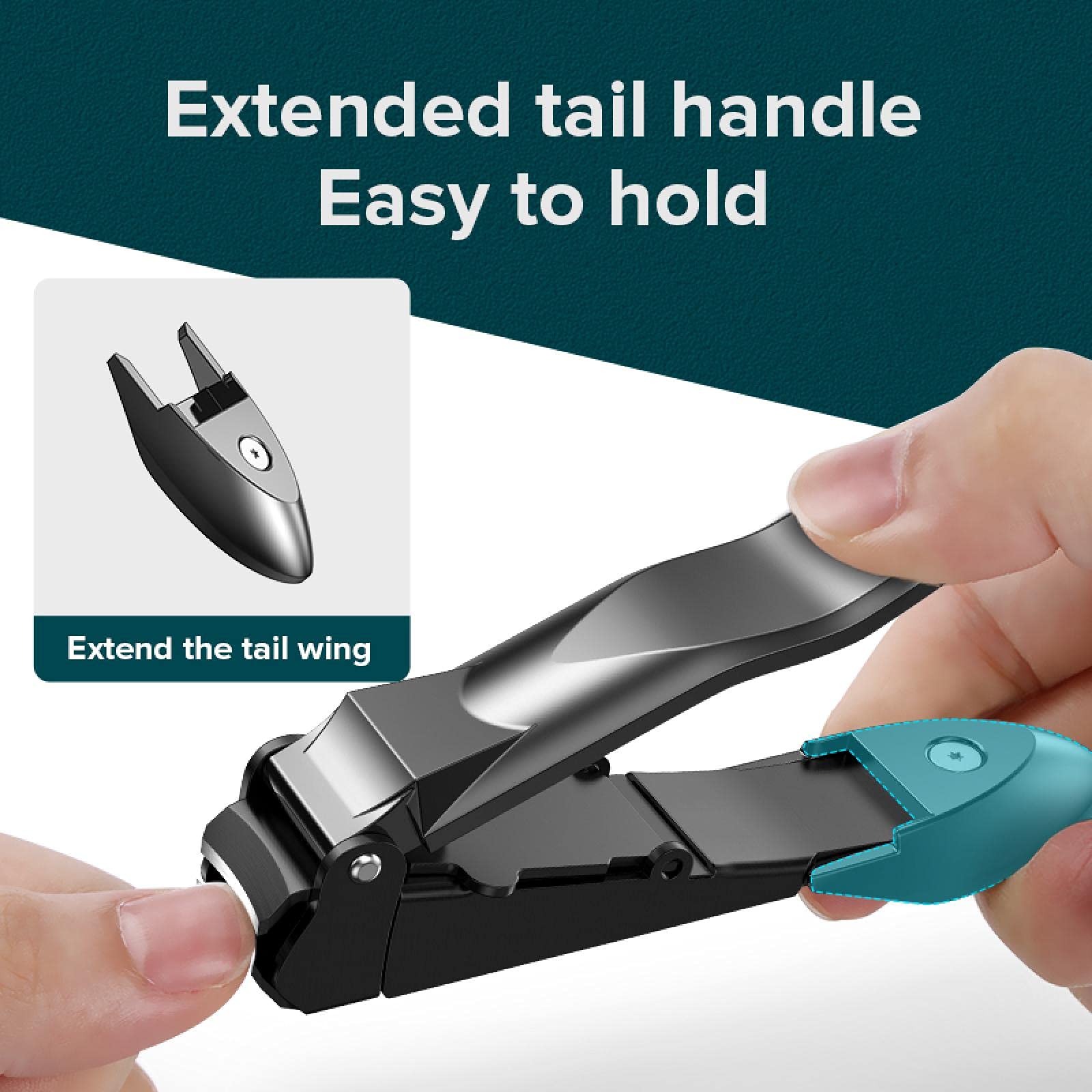 Professional Stainless Steel Nail Clippers with Anti-Splash Cover - Pedicure & Manicure Tools for Thick & Ingrown Toenails (Model LL-ZJD28, Big Size) - Perfect for Home Grooming, Travel & Salon Use