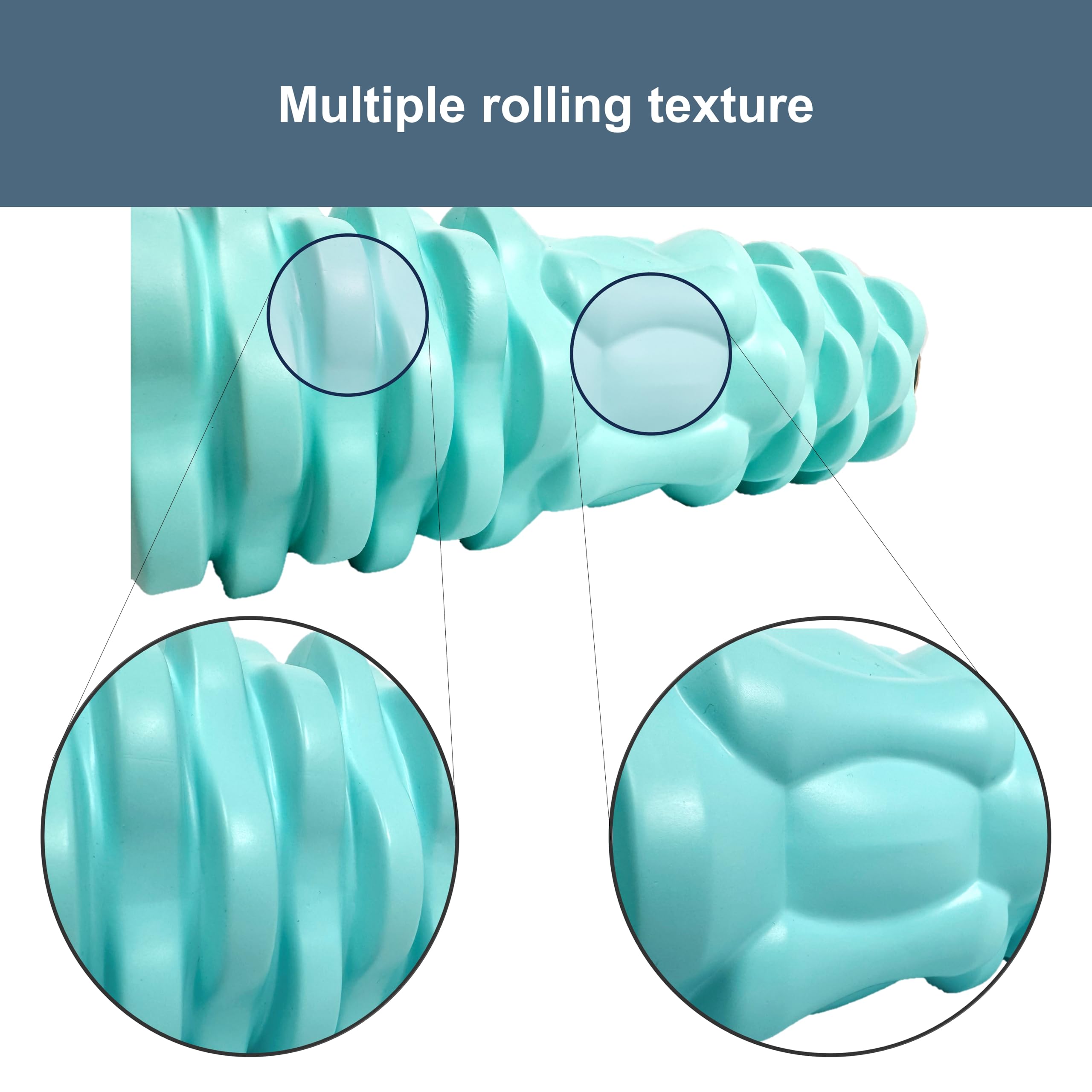 Electric Vibrating Foam Roller Massager with 4 Speed Settings - Rechargeable Muscle Massage Roller for Back, Legs & Shoulders - Portable Fitness Recovery Tool for Gym, Yoga & Travel (Blue)