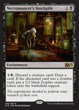 Magic The Gathering - Necromancer's Stockpile (108/269) - Magic 2015 Core Set - MTG Trading Card Game - Perfect for Commander, Modern & Casual Play
