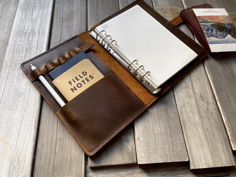 Handmade Custom Brown Leather Journal Notebook - Personalized Writing Diary for Men & Women - Perfect for Travel, Journaling, and Gift Giving