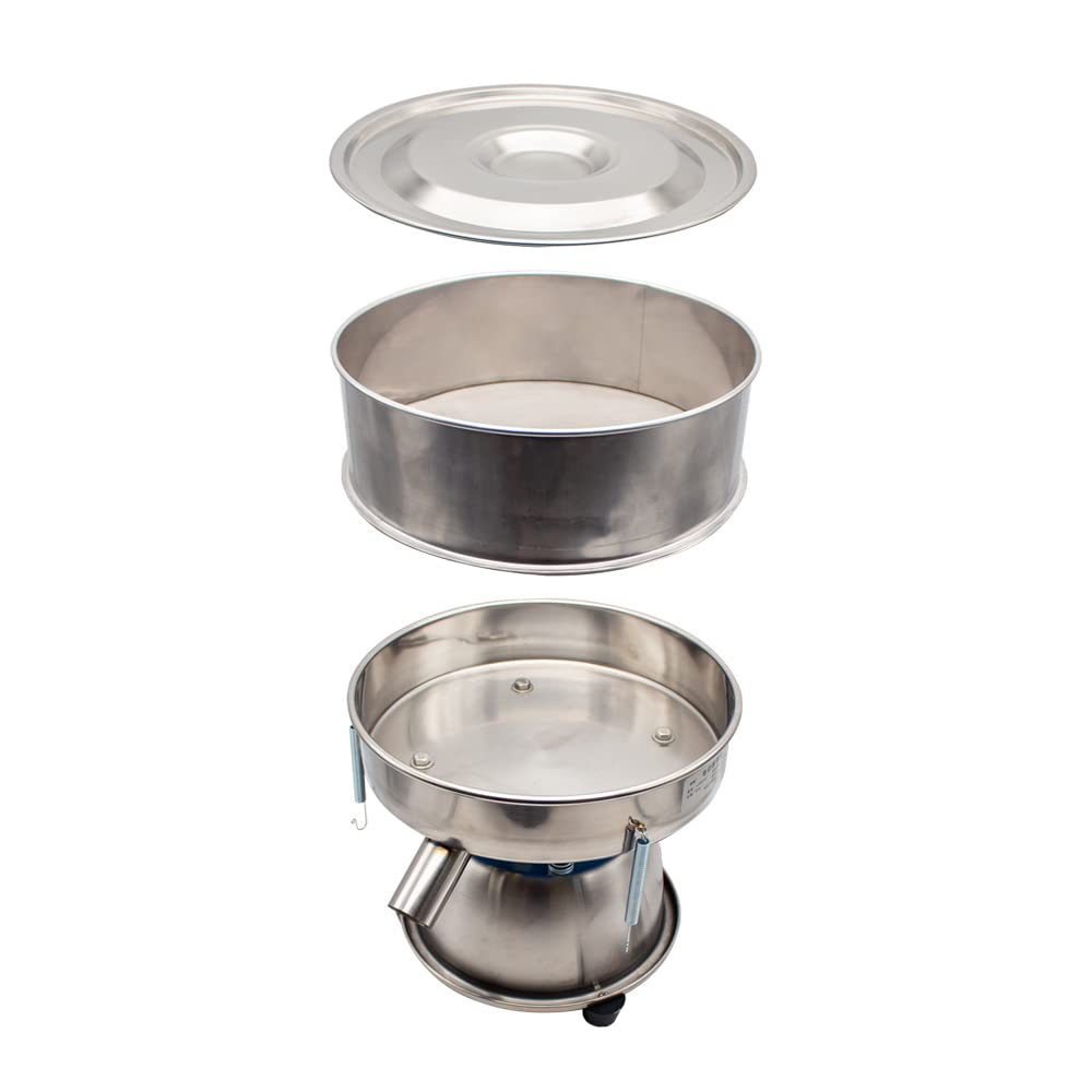 Stainless Steel Electric Vibrating Screen Machine - 170 Mesh Fine Powder Sifter for Food, Chemical & Pharmaceutical Industry | Compact Powder Sieving Equipment for Labs & Commercial Use