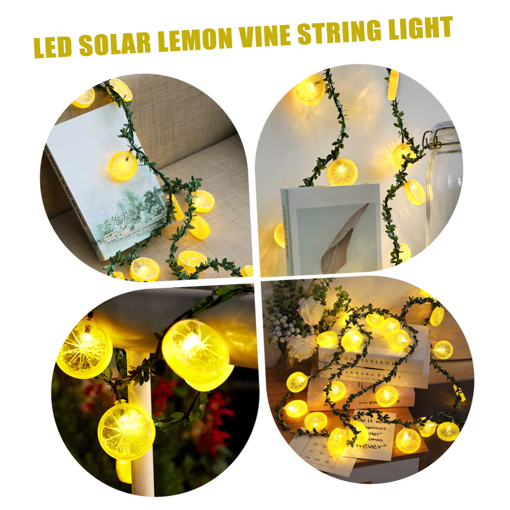 Totority Solar LED Outdoor Light - 1pc Simulated Lemon Vine Lamp, Waterproof Solar-Powered Garden Light for Yard, Patio, Pathway Decoration - Perfect for Backyard, Lawn, and Landscape Lighting