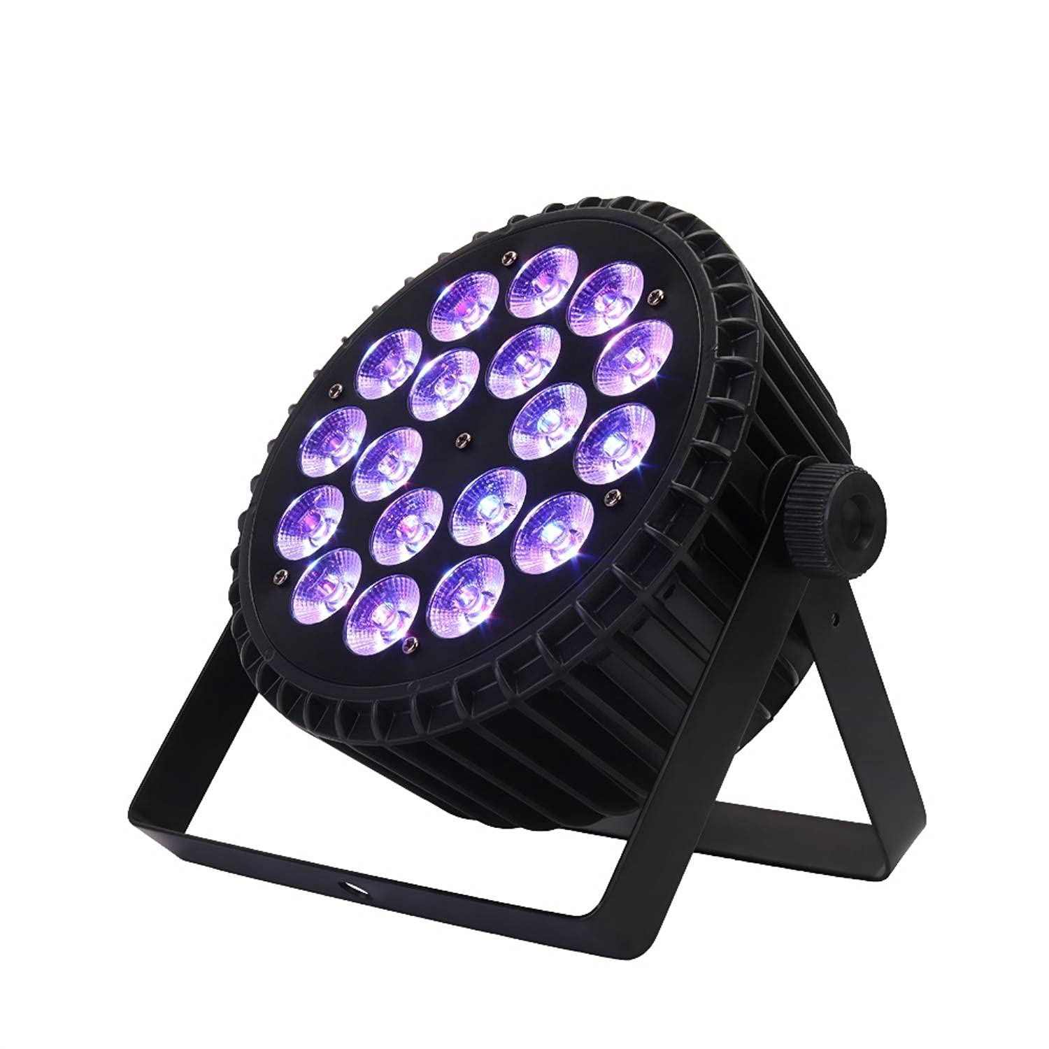 SHEHDS 18X18W LED Par Lights RGBWA UV 6-in-1 DMX512 Sound Activated DJ Stage Lighting with Aluminum Shell - Perfect for Christmas Parties, Disco Shows, Concerts & Event Uplighting