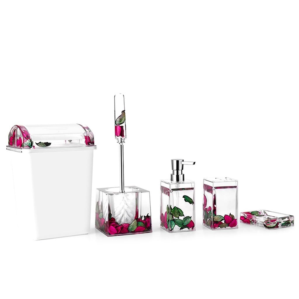 Floating Bathroom Toiletries Set - Herbal Soap Dispenser with Decorative Design | Perfect for Spa, Guest Bathroom & Home Decor