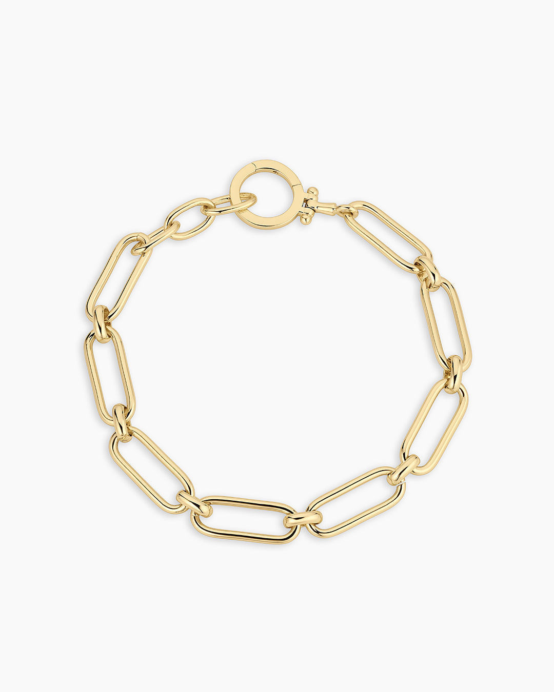 Zoey Statement Link Bracelet for Women - Elegant Gold-Tone Chain Bracelet with Adjustable Clasp - Perfect for Parties, Weddings & Everyday Wear