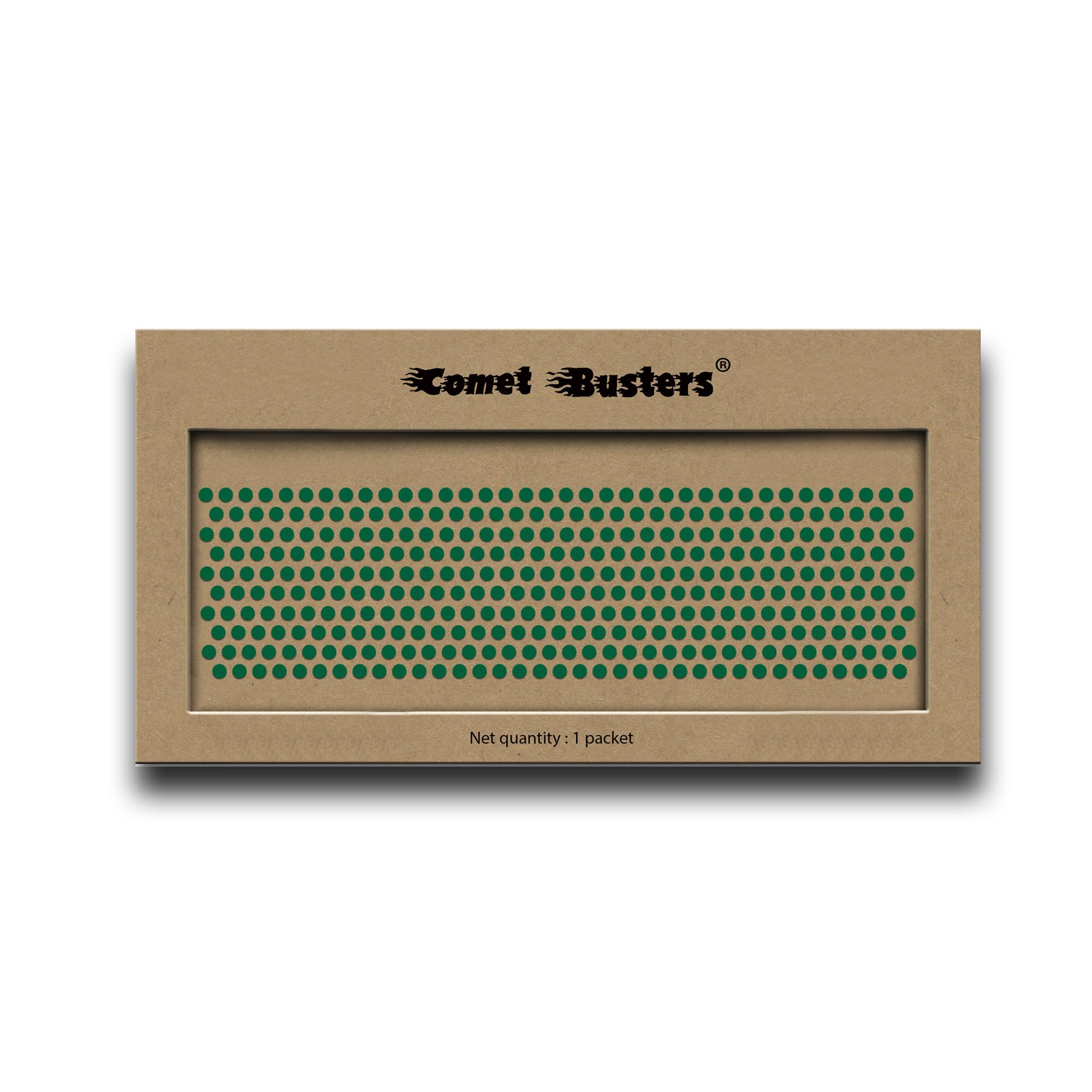 Comet Busters Handcrafted Round Dark Green Velvet Bindi (3mm) - Premium Indian Forehead Decoration for Weddings, Festivals & Cultural Events (BIN2066)