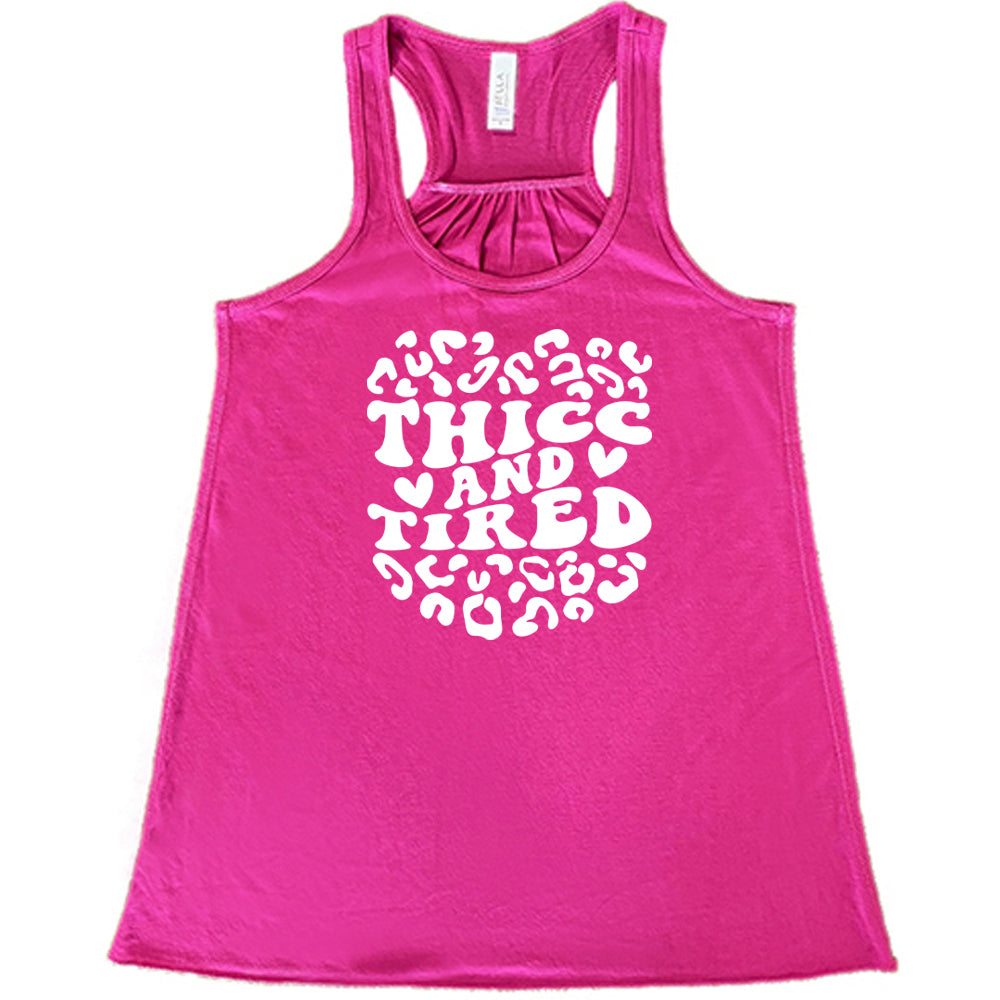 Thicc And Tired Graphic T-Shirt - Funny Sarcastic Tee for Women & Men - Comfortable Cotton Casual Wear for Lounge, Gym, or Everyday Outfits