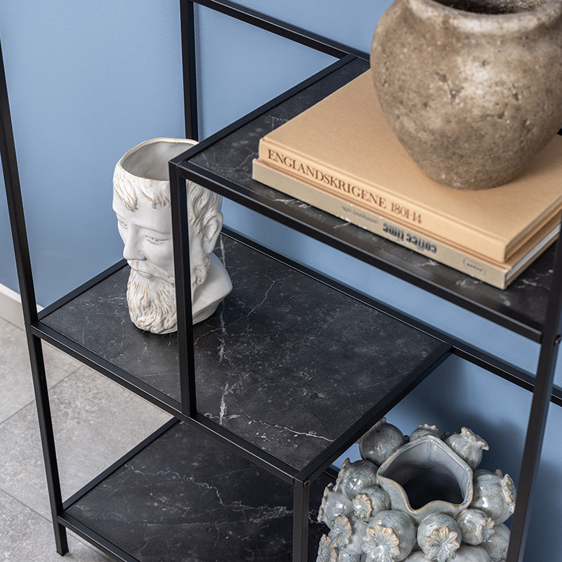 INFINITY 5-Tier Heavy Duty Metal Shelving Unit 72x114cm, Black - Perfect for Garage Storage, Closet Organization & Home Office Use