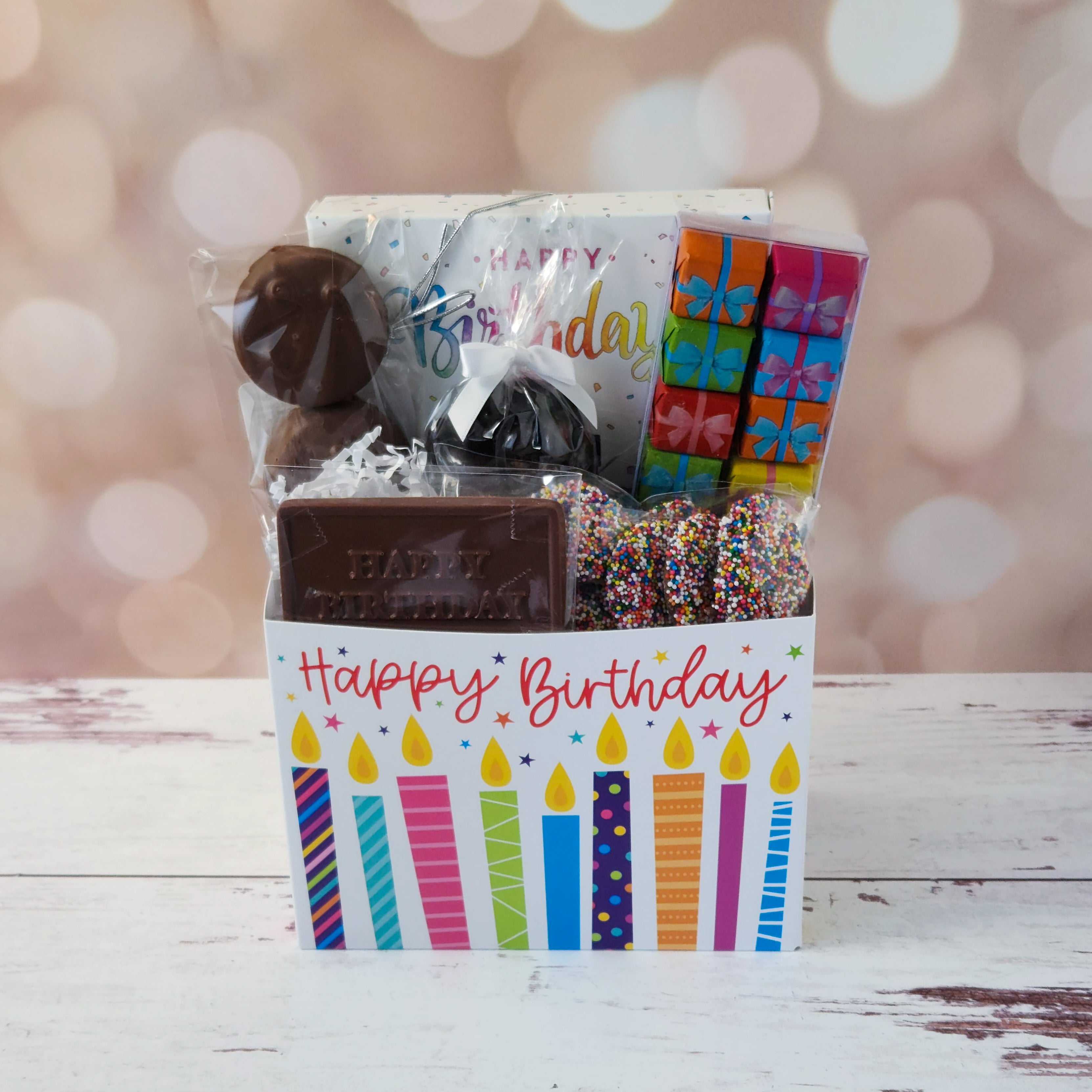 Happy Birthday Gift Basket for Women & Men - Thoughtful Present for Birthday Parties, Anniversaries & Special Occasions