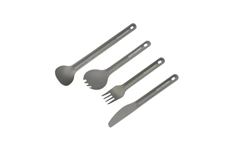 Premium Alpha Light Spoon, Fork & Knife Set - 3-Piece Stainless Steel Cutlery for Travel, Camping & Picnics - Compact & Durable Dining Utensils for Outdoor Adventures