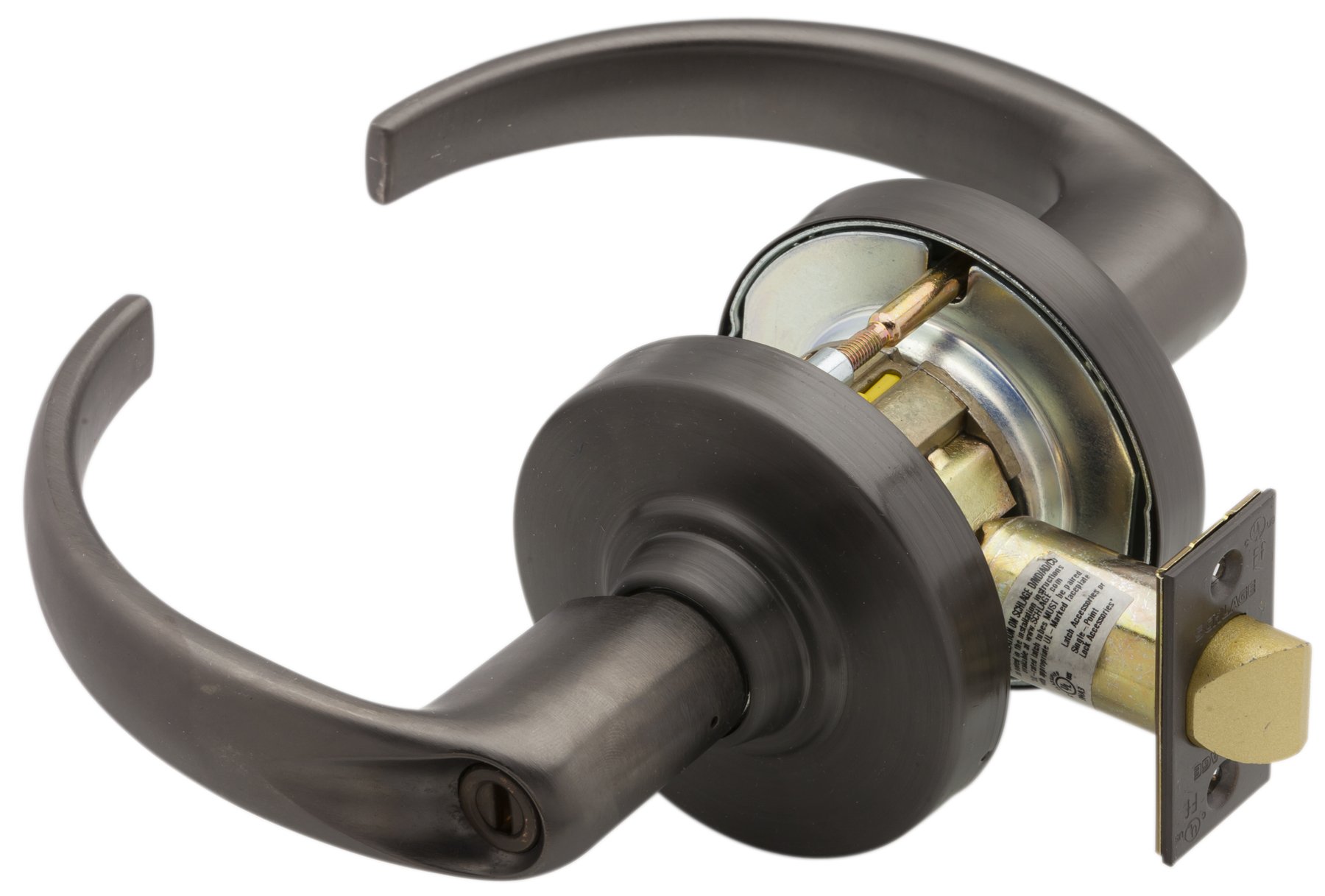Schlage ND40SPA613 Commercial Grade 1 Cylindrical Privacy Lock - Sparta Lever Design in Oil Rubbed Bronze Finish | Ideal for Offices, Hotels & Business Security