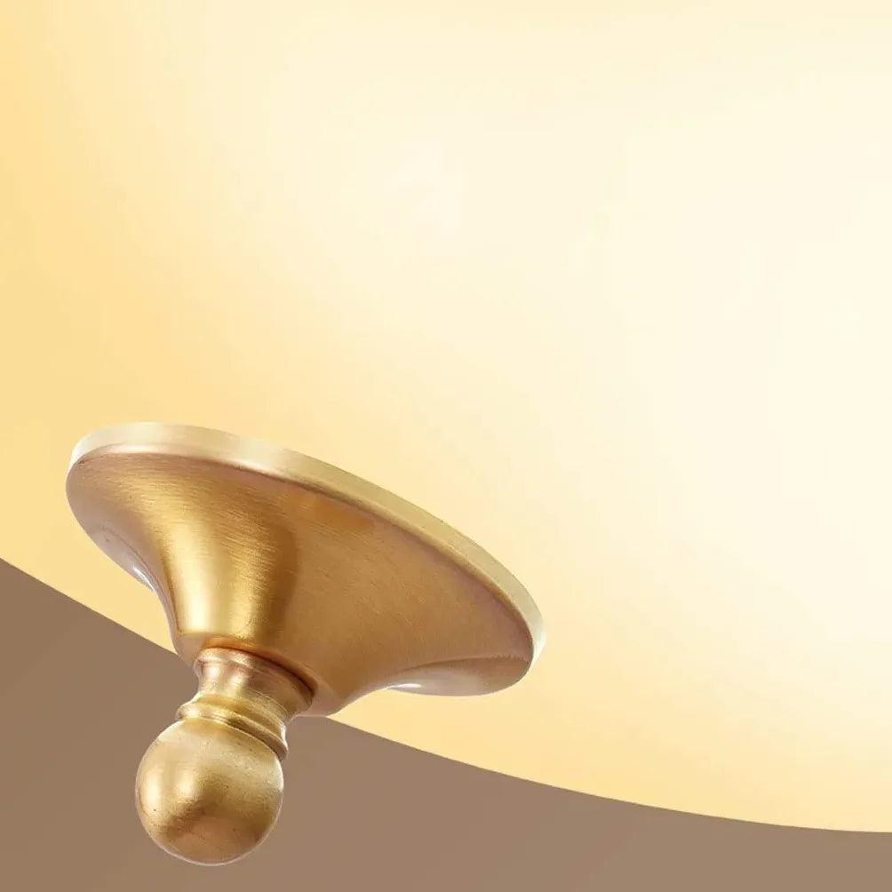 Vintage Gold Flush Mount Ceiling Light - Retro Bowl Shaped Fixture for Living Room, Bedroom & Dining Room Lighting