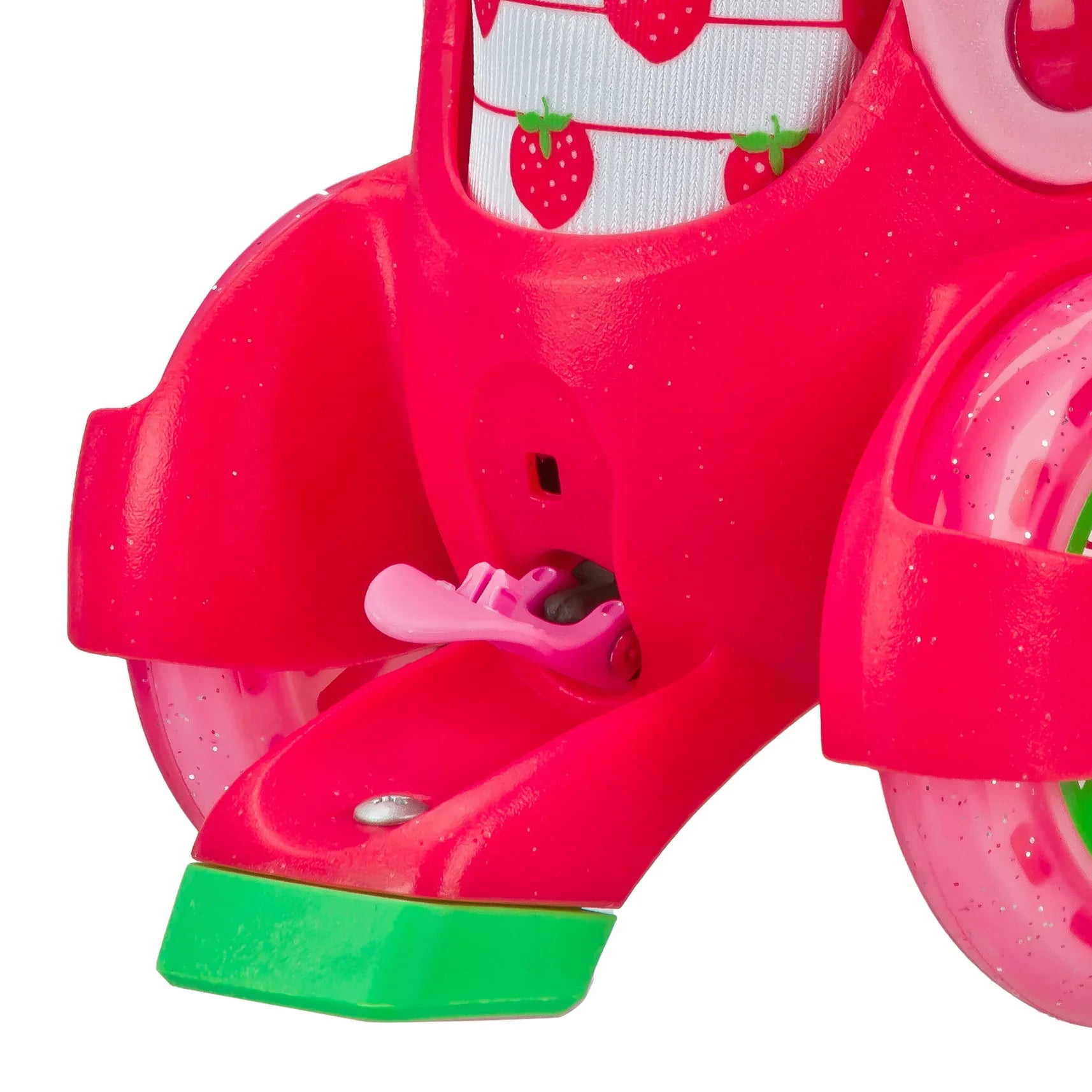 RDS Fun Roll Adjustable Roller Skates for Kids & Adults - Strawberry Pink Outdoor & Indoor Skates for Fitness, Fun, and Rink Skating