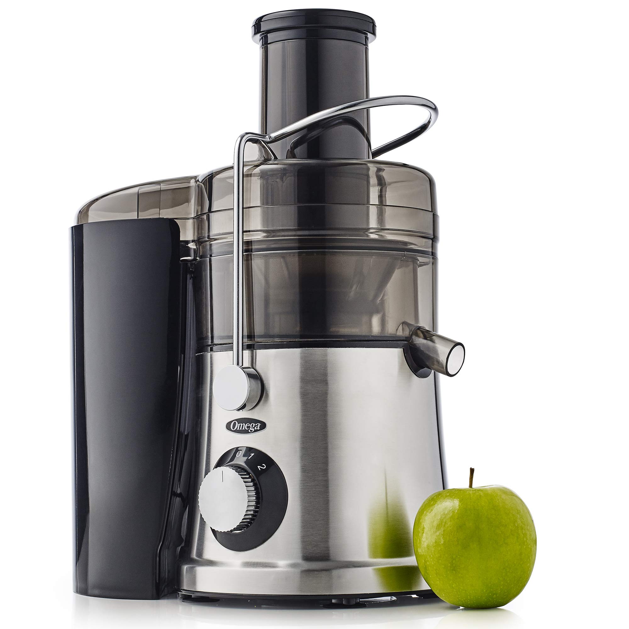 Omega C2100S 3-Speed Juicer with Extra Large 3-Inch Chute - Whole Fruit & Vegetable Juicer with Stainless Steel Filter, High/Low Settings - Perfect for Healthy Juicing at Home, Smoothies & Detox Drinks