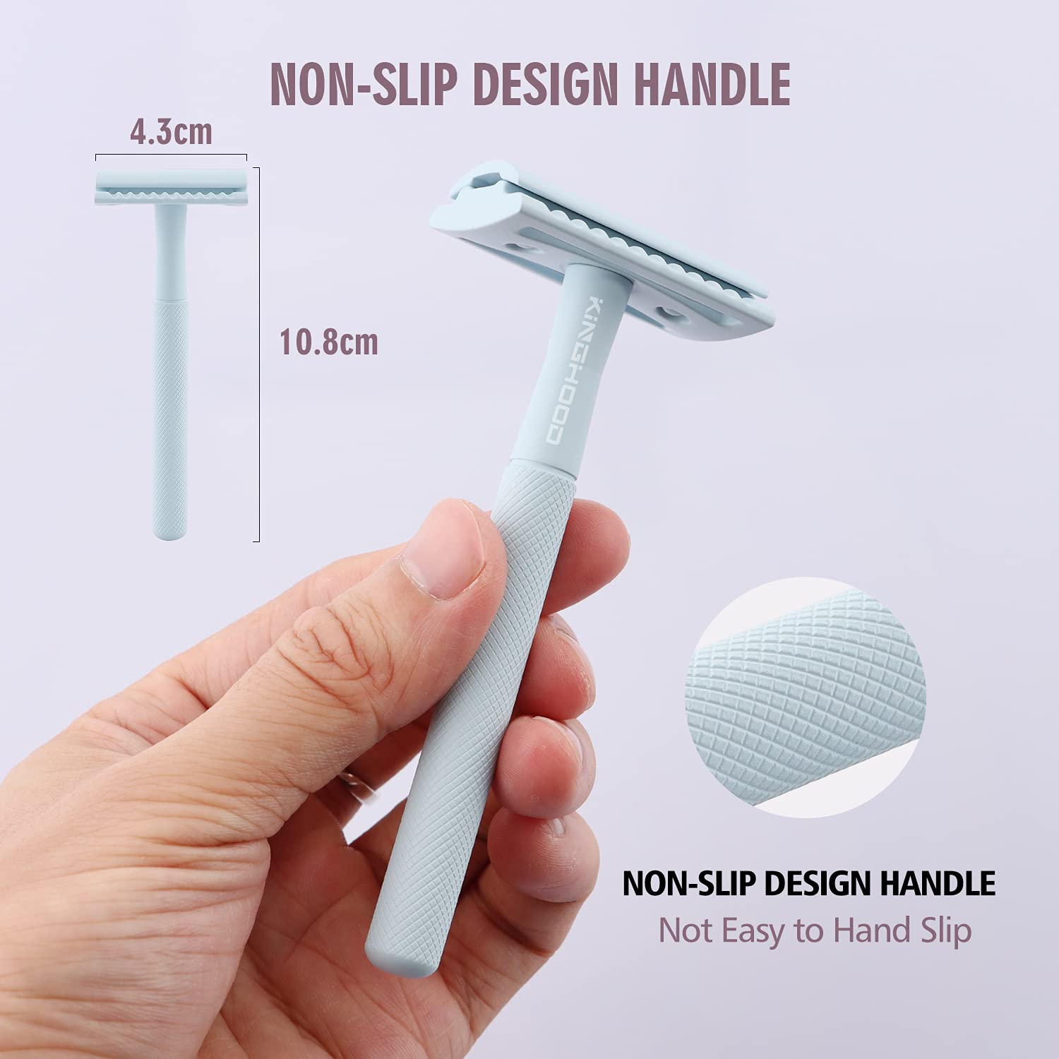 Premium Brass Safety Razor with 10 Double Edge Blades - Eco-Friendly Reusable Razor for Men with Weighted Long Handle - Ideal for Sensitive Skin & Close Shaving - Perfect for Travel, Daily Grooming & Wet Shaving Rituals