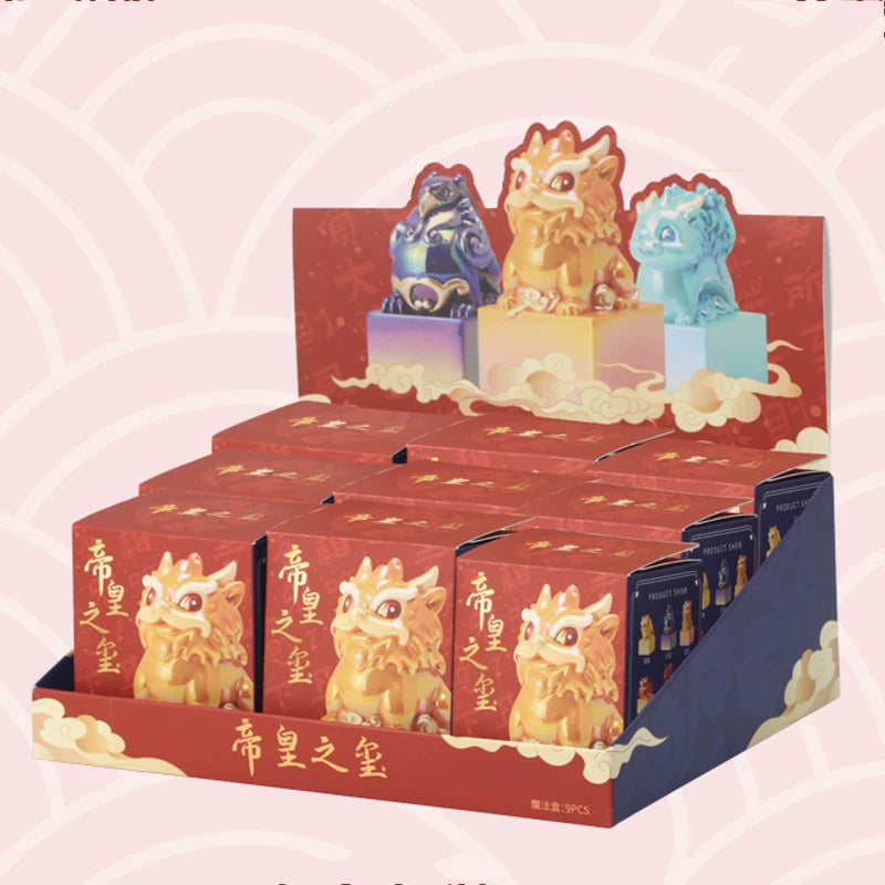 Dragon Jade Seal Series Blind Box - Collectible Miniature Figurines for Home Decor, Office Display & Gift Giving
