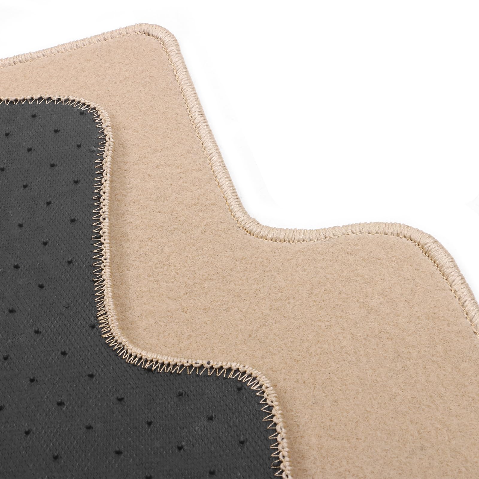 FREEMOTOR802® Non-Slip Nylon Car Floor Mats for 2008-2012 Honda Accord Sedan - 4PCS Beige Custom Fit Interior Accessories | Durable Protection for Daily Commute & Road Trips