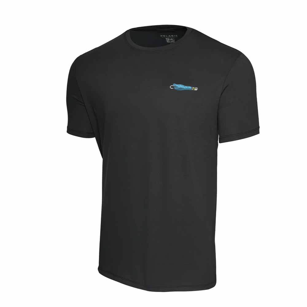 Pelagic Stratos SS Black Fishing Shirt - Built for Trolling - Comfortable Performance Shirt for Saltwater Fishing & Offshore Angling