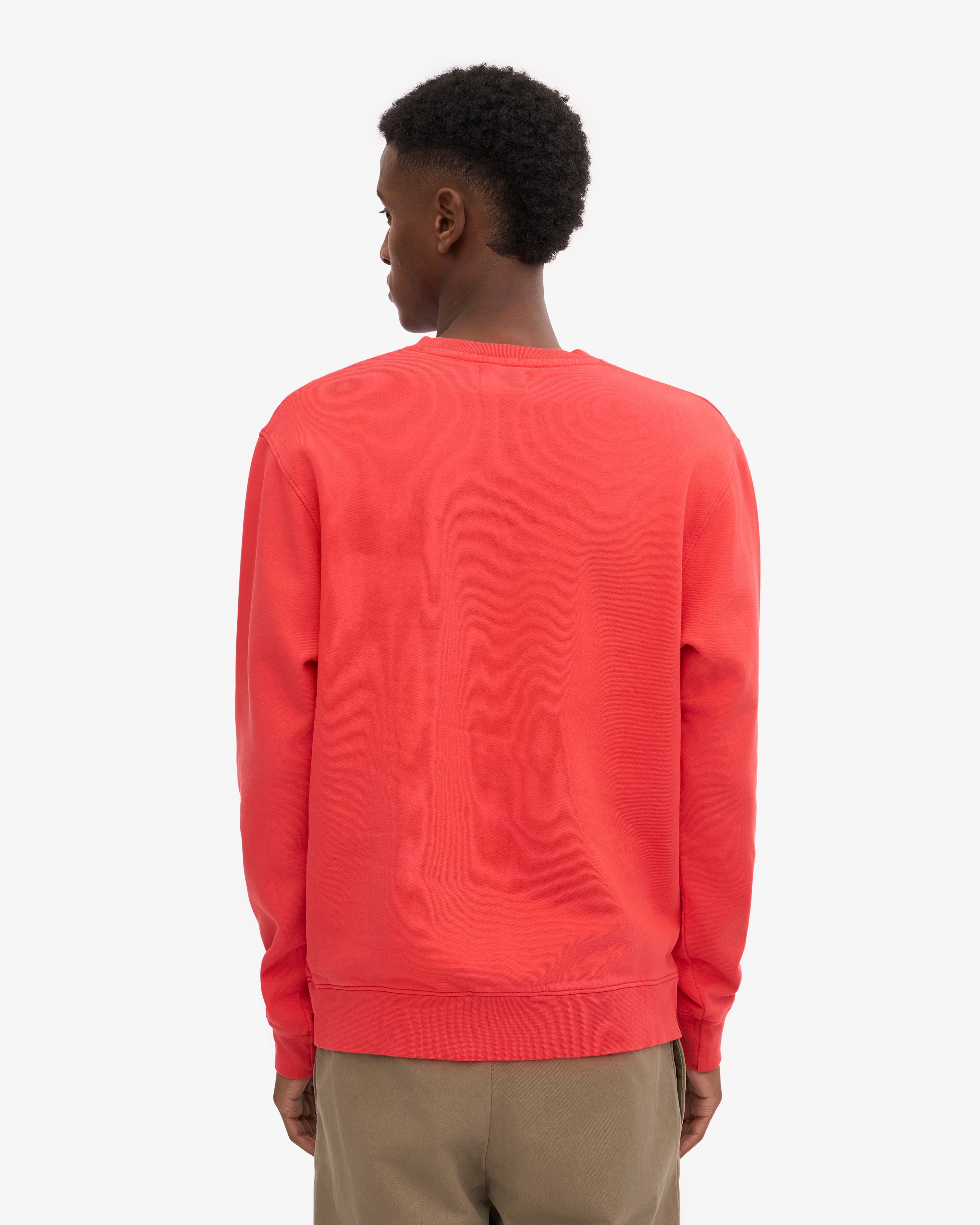 Classic Organic Cotton Crew Neck T-Shirt - Red Tangerine Color | Comfortable Casual Wear for Men & Women | Perfect for Everyday Outfits, Lounge Wear and Summer Fashion
