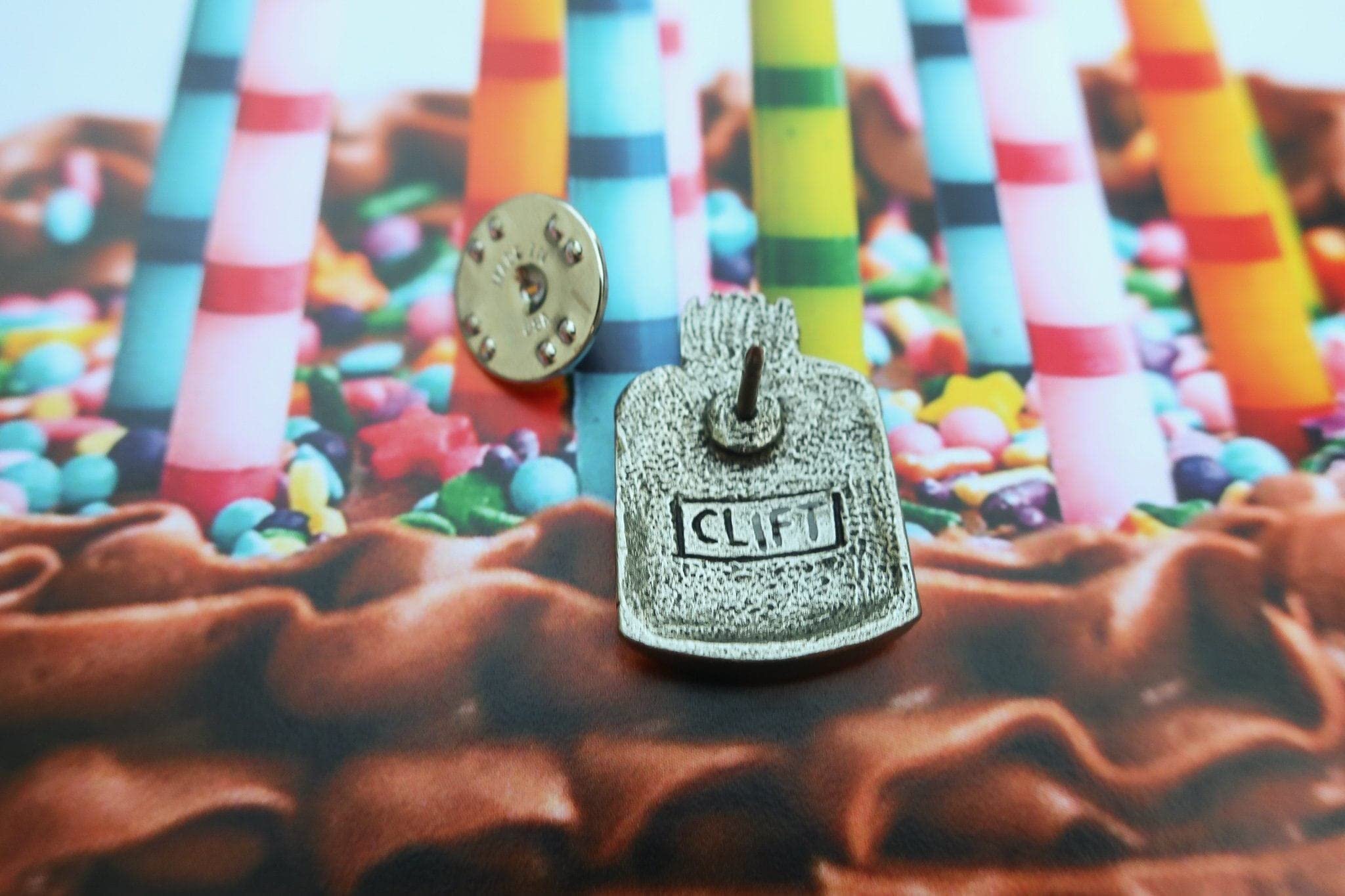 Jim Clift Design Birthday Cake Lapel Pin - Elegant Enamel Brooch for Women & Men - Perfect for Birthday Parties, Celebrations & Gift Giving