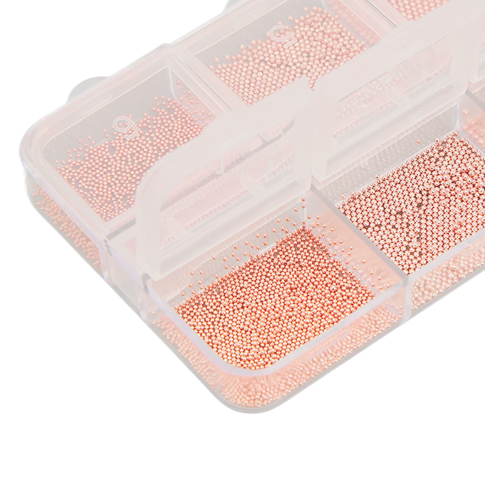 ANGGREK Gold Caviar Nail Beads - 24K Rose Gold Nail Art Beads for DIY Nail Decoration | Professional & Home Salon Use | Perfect for Nail Artists & Beginners | Wedding, Party, Special Occasion Nail Designs