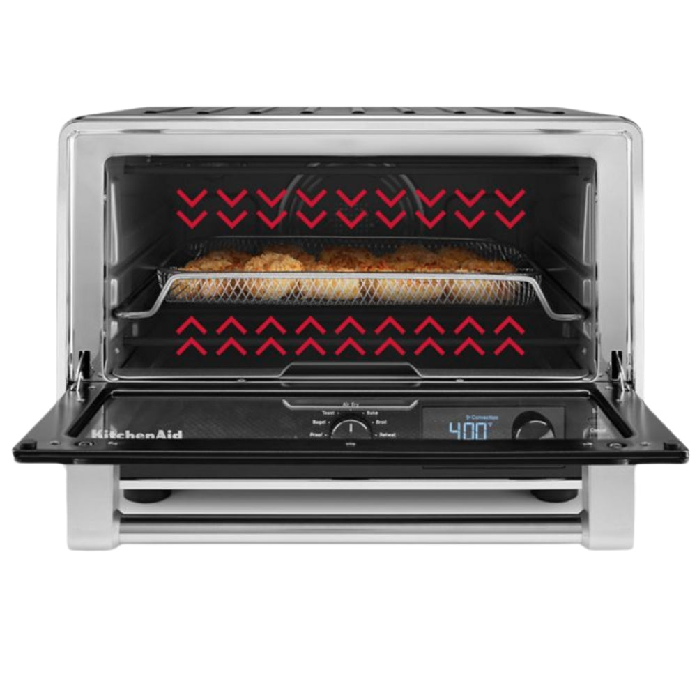 KitchenAid Digital Countertop Oven with Air Fryer - Large Capacity Toaster Oven for Baking, Roasting & Air Frying - Perfect for Small Kitchens, Dorms & RV Cooking