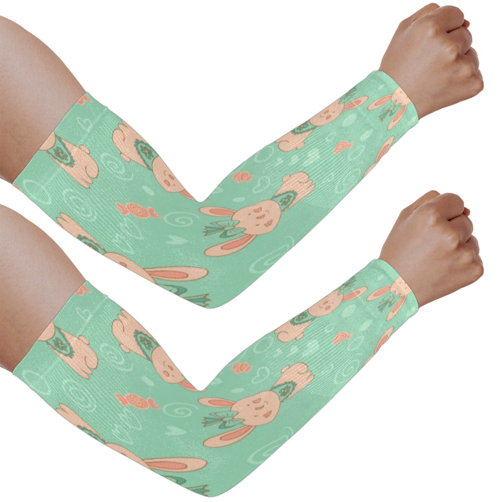 UV Protective Arm Sleeves for Men & Women - Rabbit Radish Sports Arm Sleeves for Sun Protection, Running, Cycling & Outdoor Activities