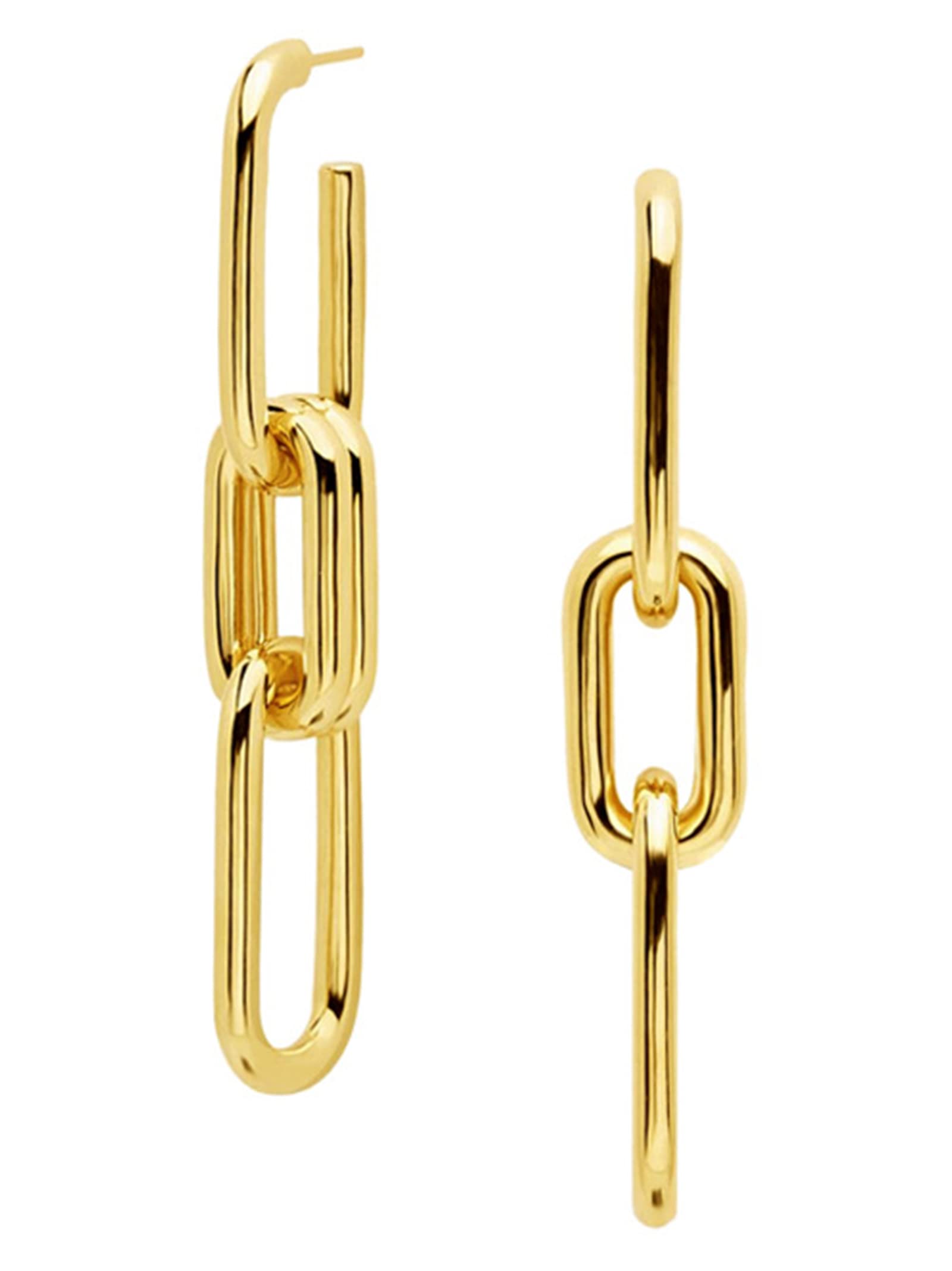 Minimalist Gold Paperclip Link Chain Drop Earrings for Women - Geometric Dangle Earrings, Birthday Gifts for Girls & Women - Perfect for Parties, Weddings & Everyday Wear