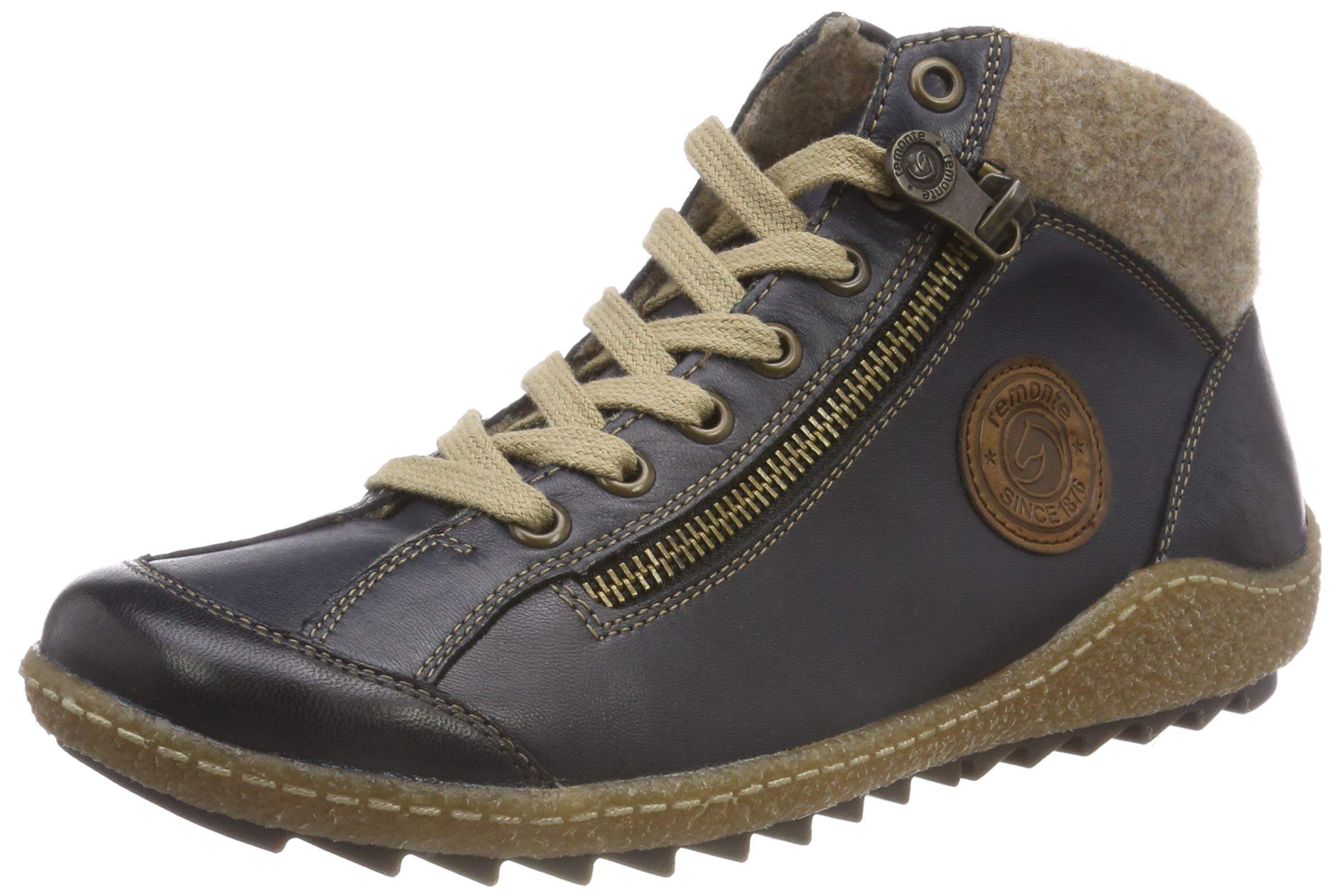 Remonte Women's Closed Hi-Top Sneakers - Comfortable Athletic Shoes for Running, Gym & Casual Wear - Lightweight Walking Shoes for Women with Arch Support