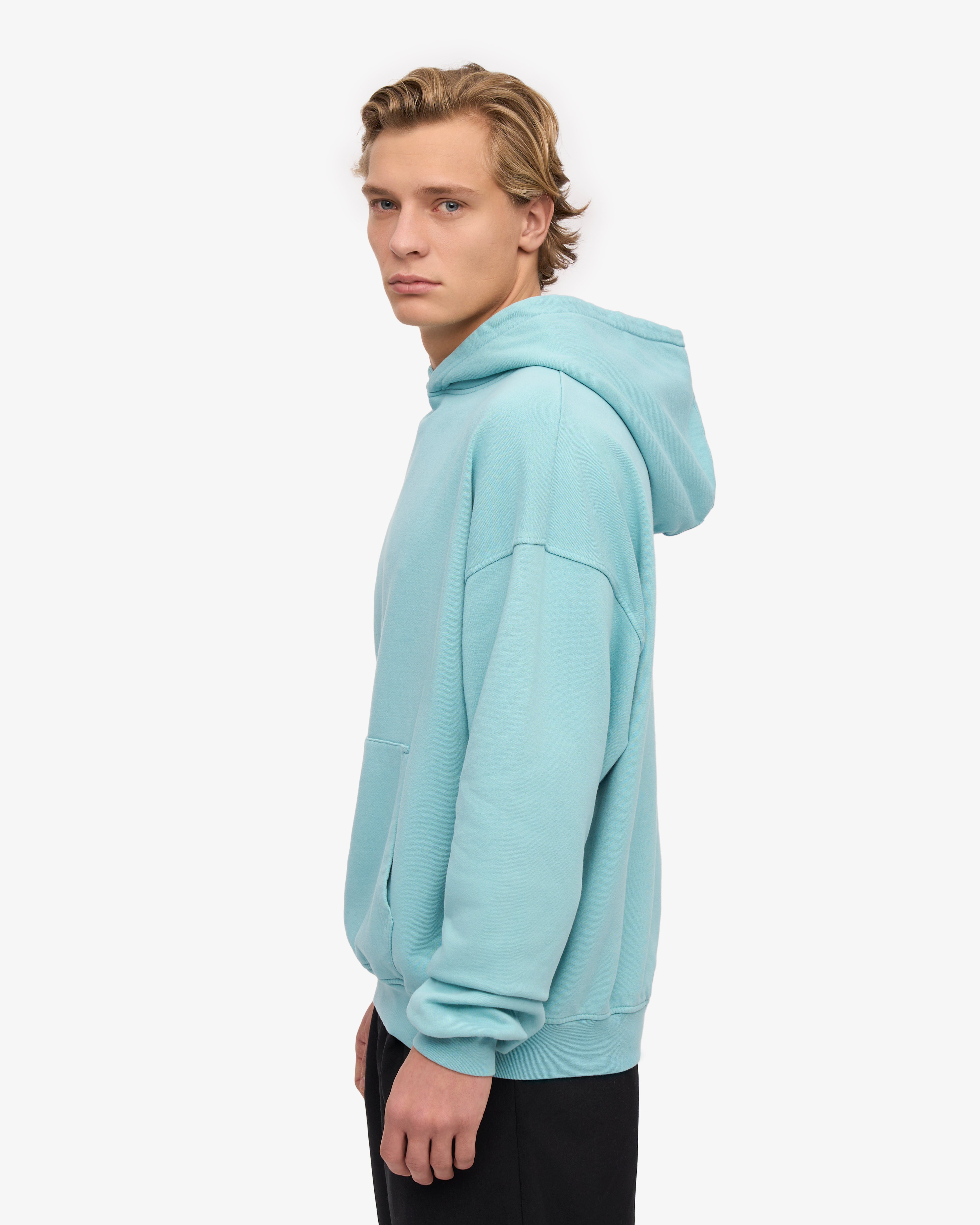 Organic Cotton Oversized Hoodie - Teal Blue | Cozy & Eco-Friendly Loungewear for Women & Men | Perfect for Relaxing at Home, Yoga, and Casual Outings