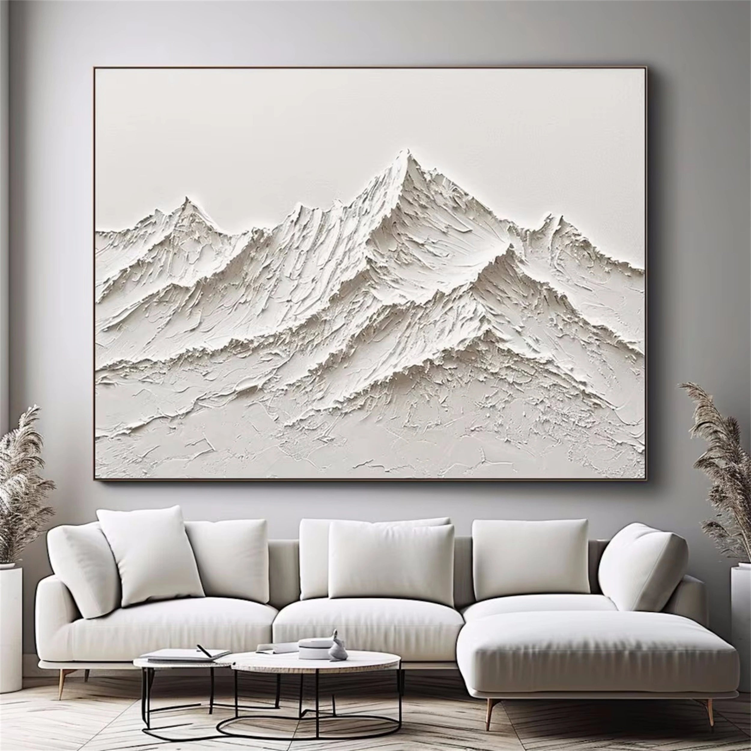 Minimalist Textured Plaster Art Painting - Modern Abstract Wall Decor for Living Room, Bedroom & Office #MM118