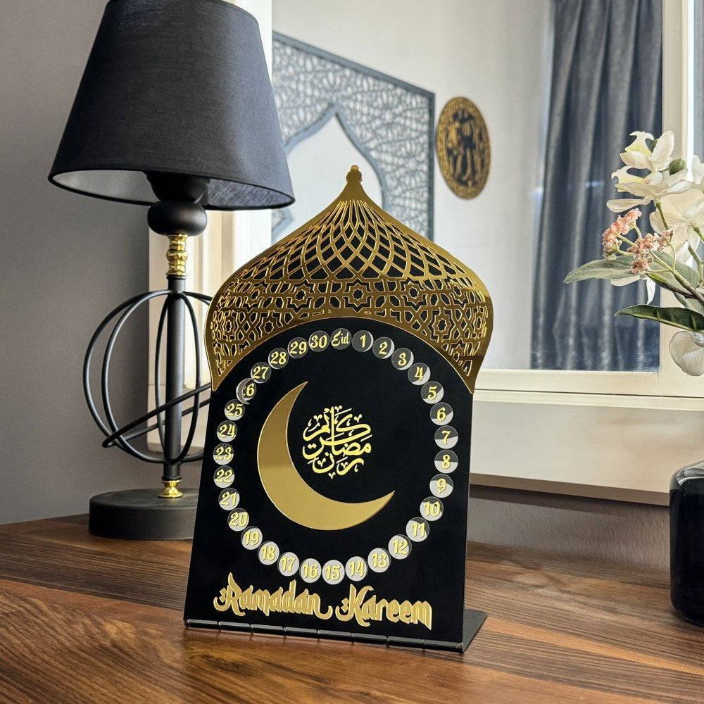 Ramadan Calendar - Metal Islamic Wall Decor with Magnet - Perfect for Home, Office & Mosque - Thoughtful Gift for Eid & Ramadan Celebrations