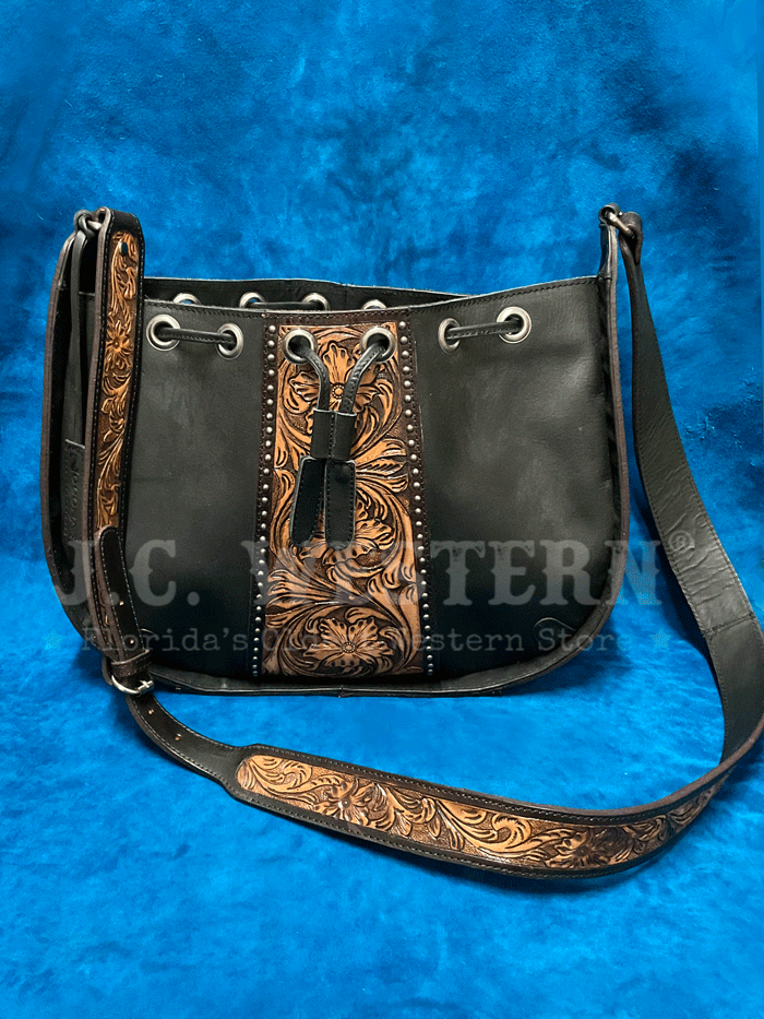 Nocona Women's Stacey Conceal Carry Bucket Purse - Black Leather Handbag for Everyday Use | Perfect for Shopping, Travel & Concealed Carry